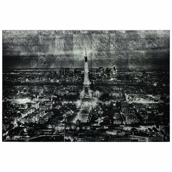 Empire Art Direct Paris At Night Reverse Printed Tempered Glass Art with Silver Leaf TMS-EAD2315-3248